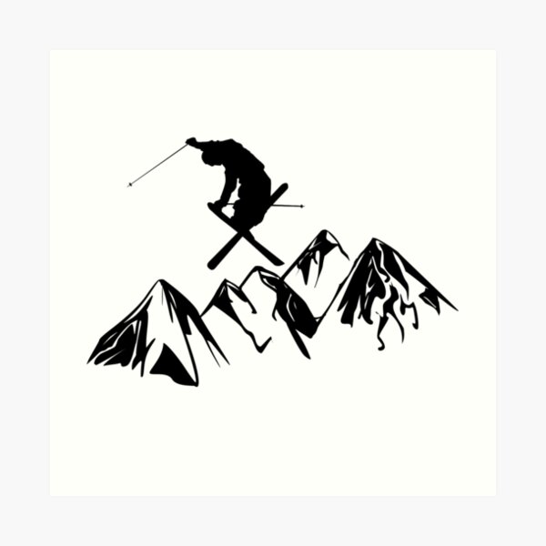 Ski Jump Art Print By Romantiessen Redbubble