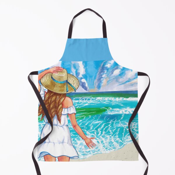 Item preview, Young beautiful girl in a hat by the sea. designed and sold by Colibri77.