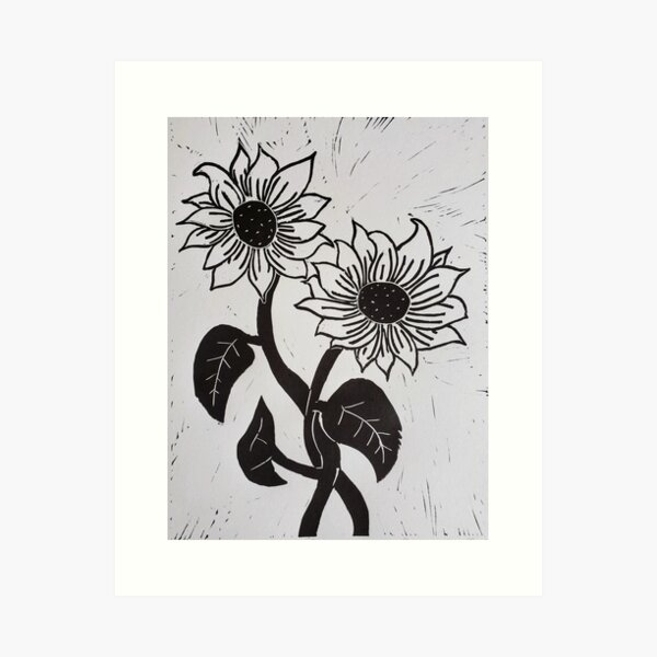 Rose and Daisy Flowers, Pen and Ink Print, Floral and Nature Art, Black and  White Vintage, Botanical Wall Art, Unity