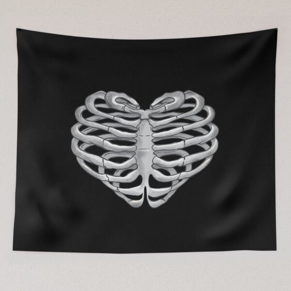 Item preview, Skeleton rib heart, Broken, heart,  heart disease awareness designed and sold by Collagedream.