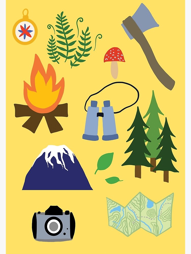 "Outdoor Essentials" Poster by mfeeneydesign Redbubble