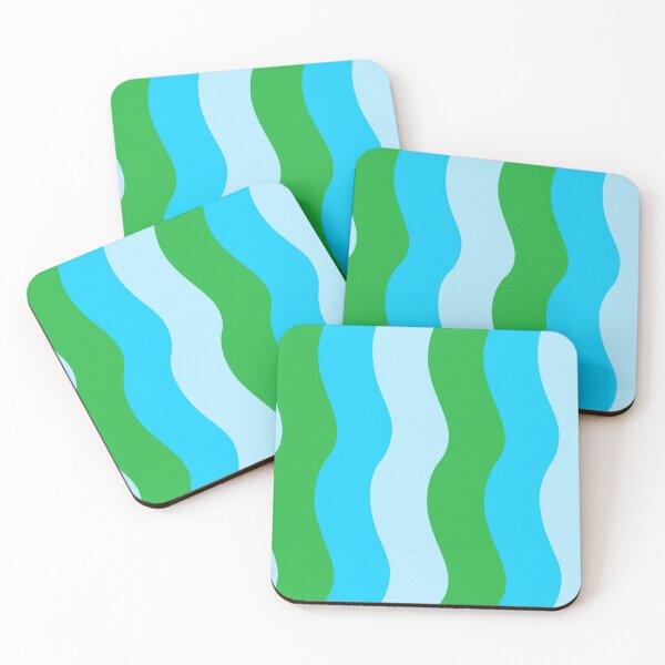 Item preview, blue and green groovy retro wave pattern designed and sold by prismatic paper co.
