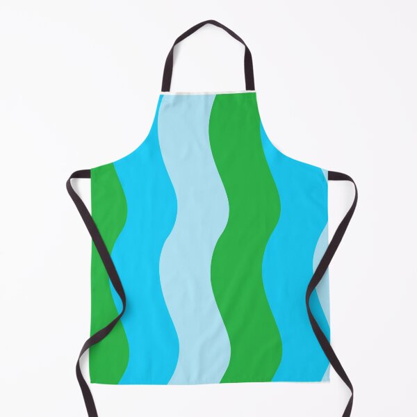 Item preview, blue and green groovy retro wave pattern designed and sold by prismatic paper co.