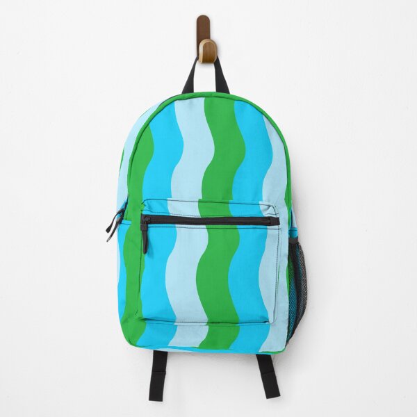 Item preview, blue and green groovy retro wave pattern designed and sold by prismatic paper co.
