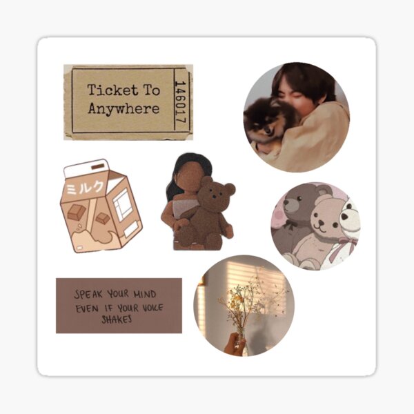 Brown Aesthetic Sticker Pack Pngs — Love Note Pngs Reblog If Used