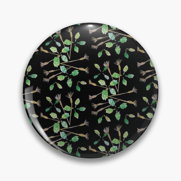 Item preview, Hops and Wheat (black background) designed and sold by k.d schubach.