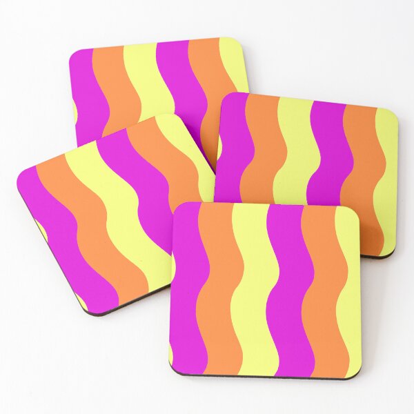 Item preview, pink orange yellow groovy retro wave pattern designed and sold by prismatic paper co.