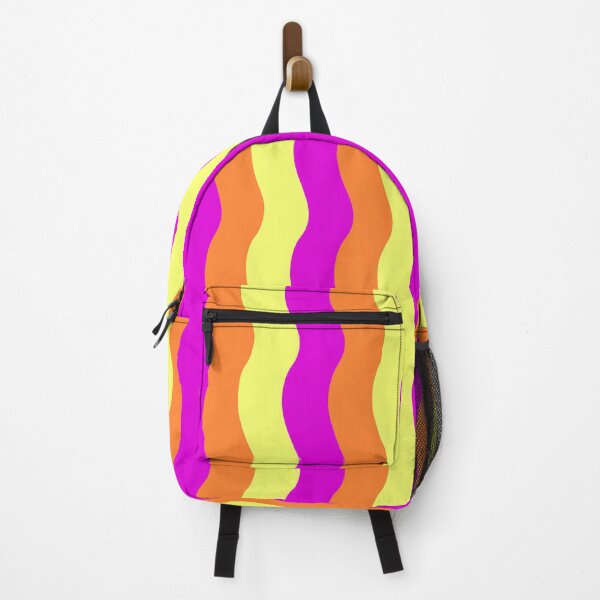Item preview, pink orange yellow groovy retro wave pattern designed and sold by prismatic paper co.
