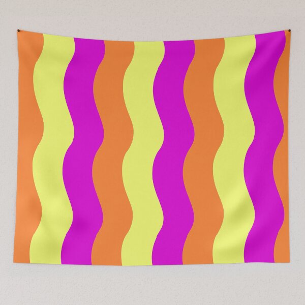 Item preview, pink orange yellow groovy retro wave pattern designed and sold by prismatic paper co.
