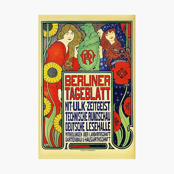 HD. Berliner Tageblat, by Ephraim Moshe Lilien Photographic Print