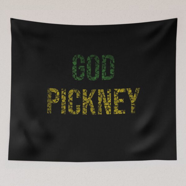 Item preview, Green and gold God Pickney Jamaican Patois Dialect Distressed Christian typography designed and sold by sinceanna.