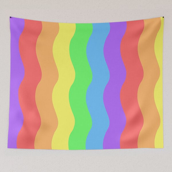 Item preview, rainbow groovy retro wave pattern designed and sold by prismatic paper co.