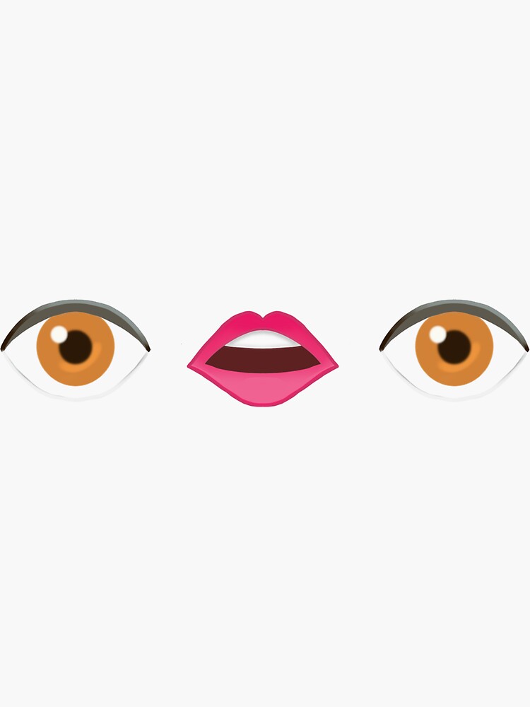 "Eye mouth eye emoji" Sticker for Sale by petiteflaneur Redbubble