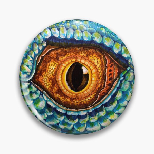 Item preview, Orange Eye Turquoise Dragon designed and sold by Lynn Harriet.
