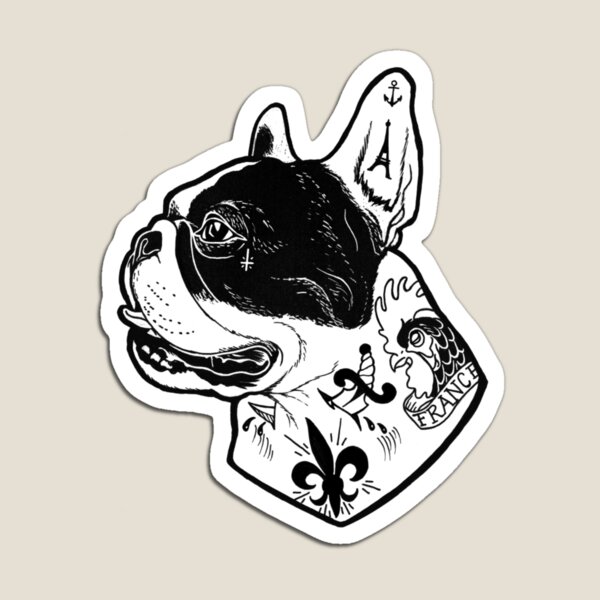 Item preview, Tattooed French Bulldog  designed and sold by BulldogArts.