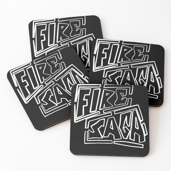Item preview, Fire Saga logo - White outline - Eurovision Song Contest designed and sold by peterdrawings.