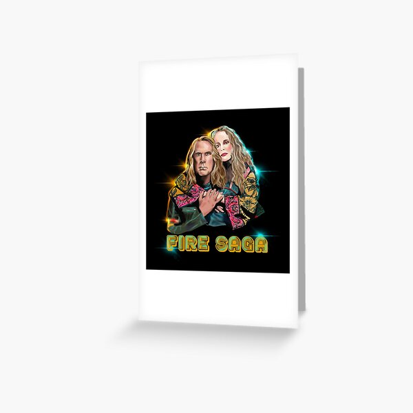 Eurovision Iceland Fire Saga Lars and Sigrit ferrell Greeting Card