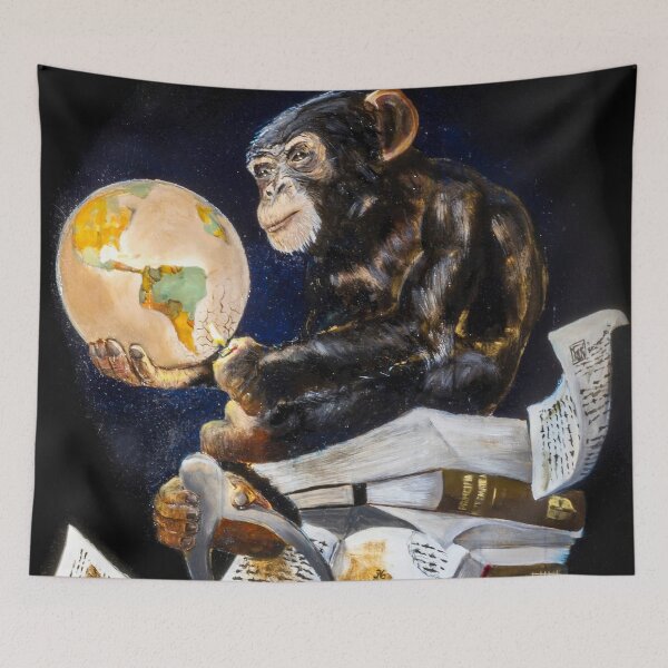 Item preview, Ape with Globe | An Update to Ape with Skull designed and sold by Jacob la Cour.
