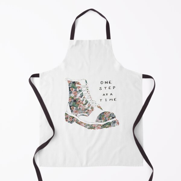 Item preview, One Step At A Time Inspirational Quote Floral Pink designed and sold by faithful-ink.