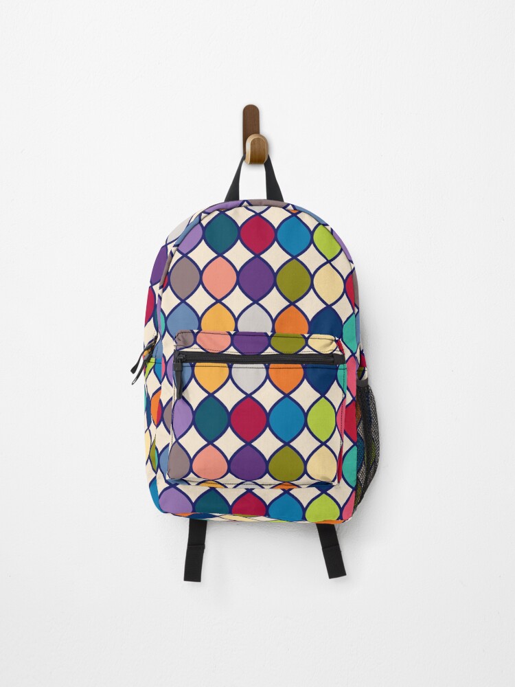 Thumbnail 1 of 3, Backpack, Colorful Oval Pattern designed and sold by amyvanmeter.