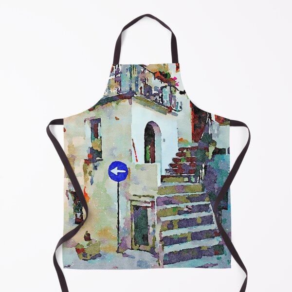 Delantales: Acuarela De Escaleras | Redbubble