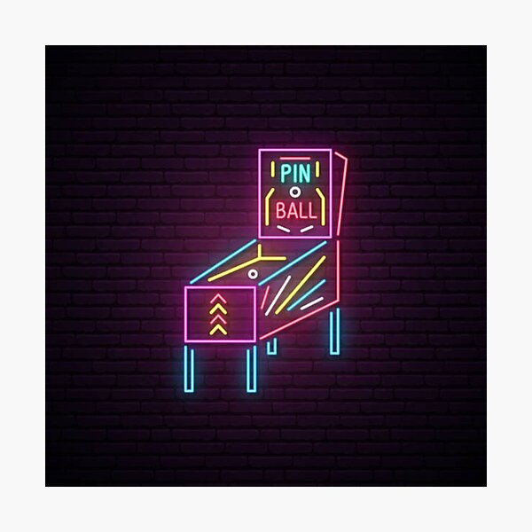 neon arcade photographic print by solodesignart redbubble