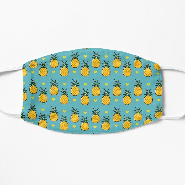 Pineapple Tiki Love (Blue) Flat Mask