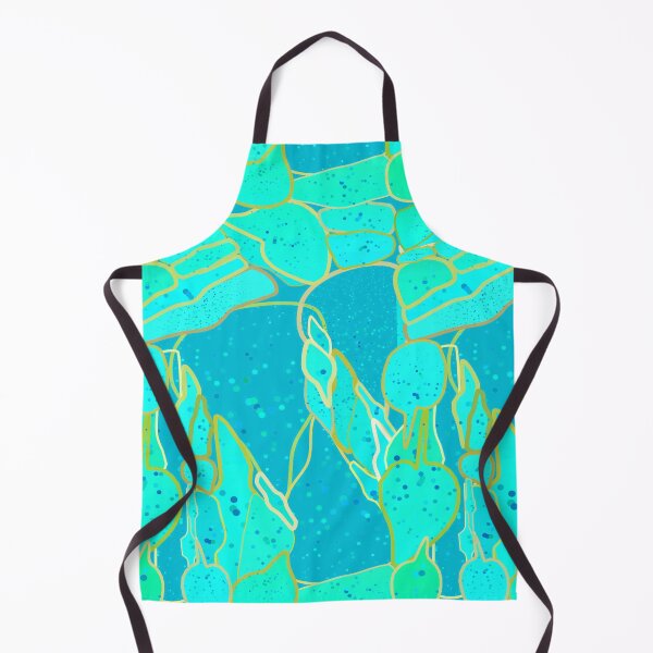 Item preview, "Sea Grotto" abstract - turquoise, blue, gold designed and sold by Marymarice.