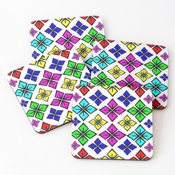Item preview, Rhombus flower petals colorful abstract floral design by Justin Cobb designed and sold by Justin Cobb.