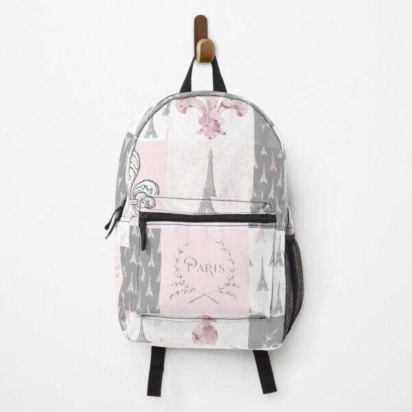 Item preview, Paris Patchwork Eiffel Tower in Pastel Pink and Gray  designed and sold by 13Moons.