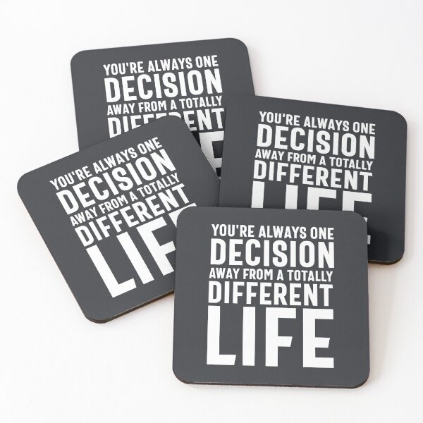 Item preview, You're Always One Decision Away From a Totally Different Life - Motivational Quotes Gift designed and sold by cidolopez.