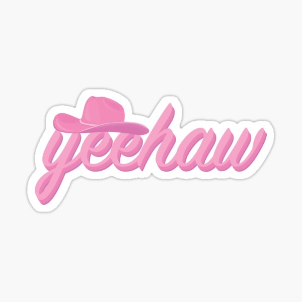 Yeehaw Cowgirl Hat Sticker