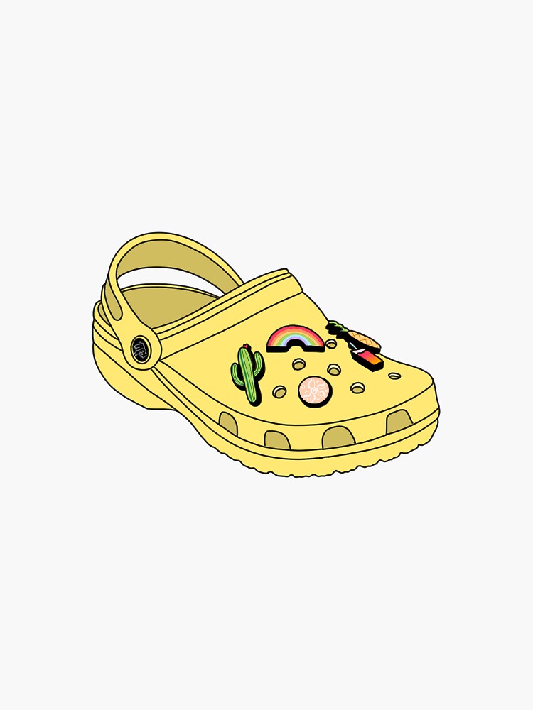 Yellow crocs sale sticker