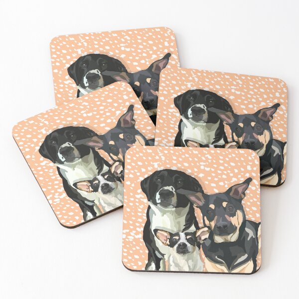 Item preview, Henry, Harley and Rambler Portrait-white dot designed and sold by Caitlin Godwin.