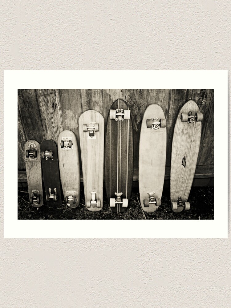 majoor Pogo stick sprong Maan oppervlakte Vintage Skateboards" Art Print for Sale by andigraphix | Redbubble