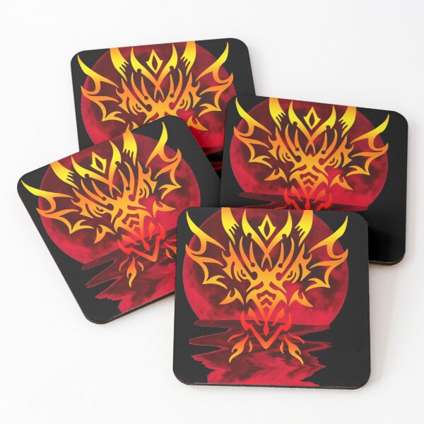 Item preview, dragon head and red moon 3 designed and sold by medoart.