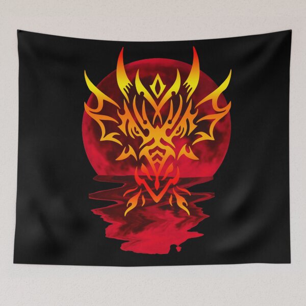 Item preview, dragon head and red moon 3 designed and sold by medoart.