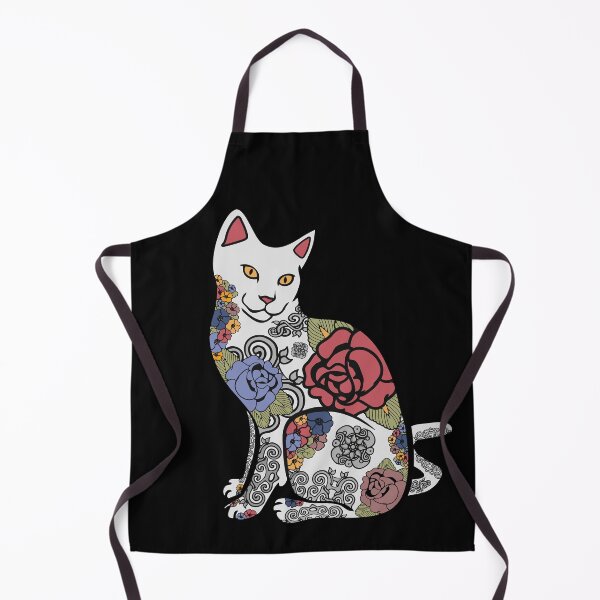 Item preview, Cat With Flower Tattoos designed and sold by Epitome Girl.