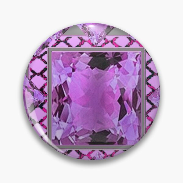 Item preview, LILAC PURPLE AMETHYST GEMS GREY ART designed and sold by sharlesart.