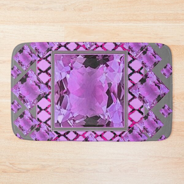 Item preview, LILAC PURPLE AMETHYST GEMS GREY ART designed and sold by sharlesart.