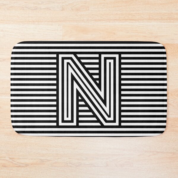 Item preview, Track - Letter N - Black and White designed and sold by raymondwarenyc.