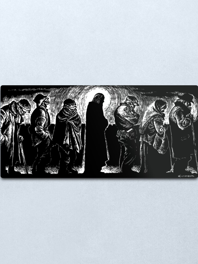 Alternate view of Jesus of the Breadlines Metal Print