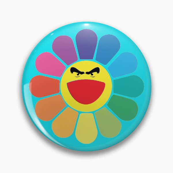Takashi Murakami Happy Flower Badge