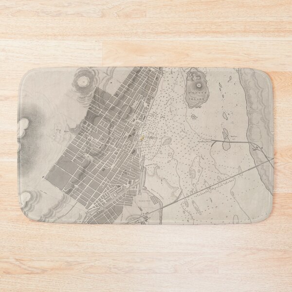 Item preview, Vintage Map of Montreal Harbor (1860) designed and sold by BravuraMedia.