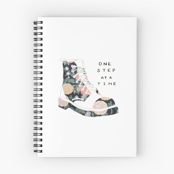 Item preview, One Step At A Time Inspirational Quote Floral designed and sold by faithful-ink.