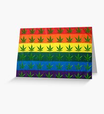 pot pride flag Greeting Card