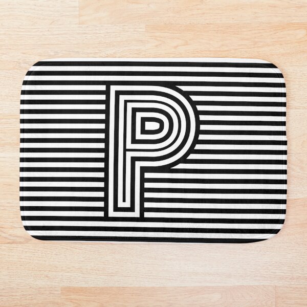 Item preview, Track - Letter P - Black and White designed and sold by raymondwarenyc.