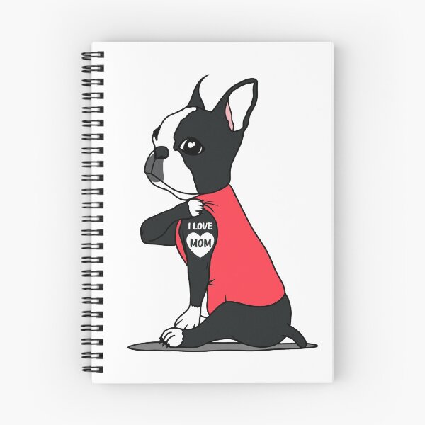 Item preview, boston terrier dog - i love mom designed and sold by jijithedesigner.