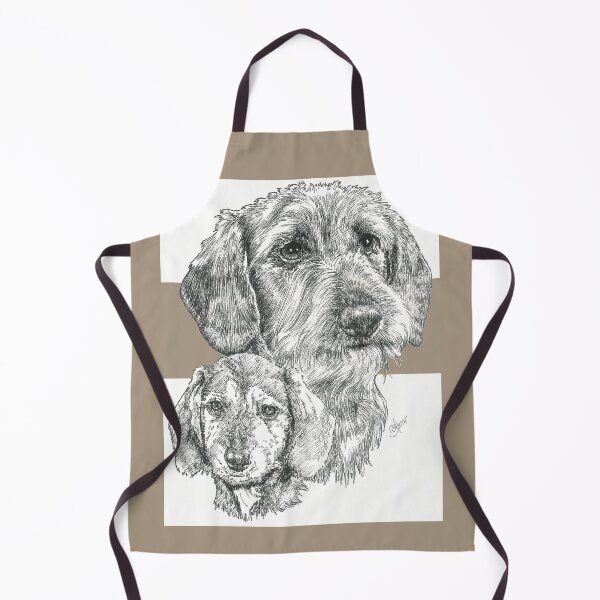 Item preview, Dachshund (wire-haired) Father & Son designed and sold by BarbBarcikKeith.