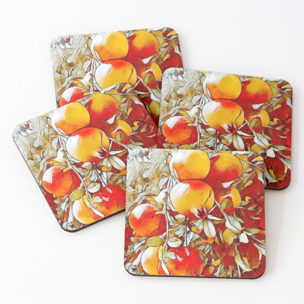Item preview, Pomegranates Fruits Abstract Art designed and sold by Elenia Design.